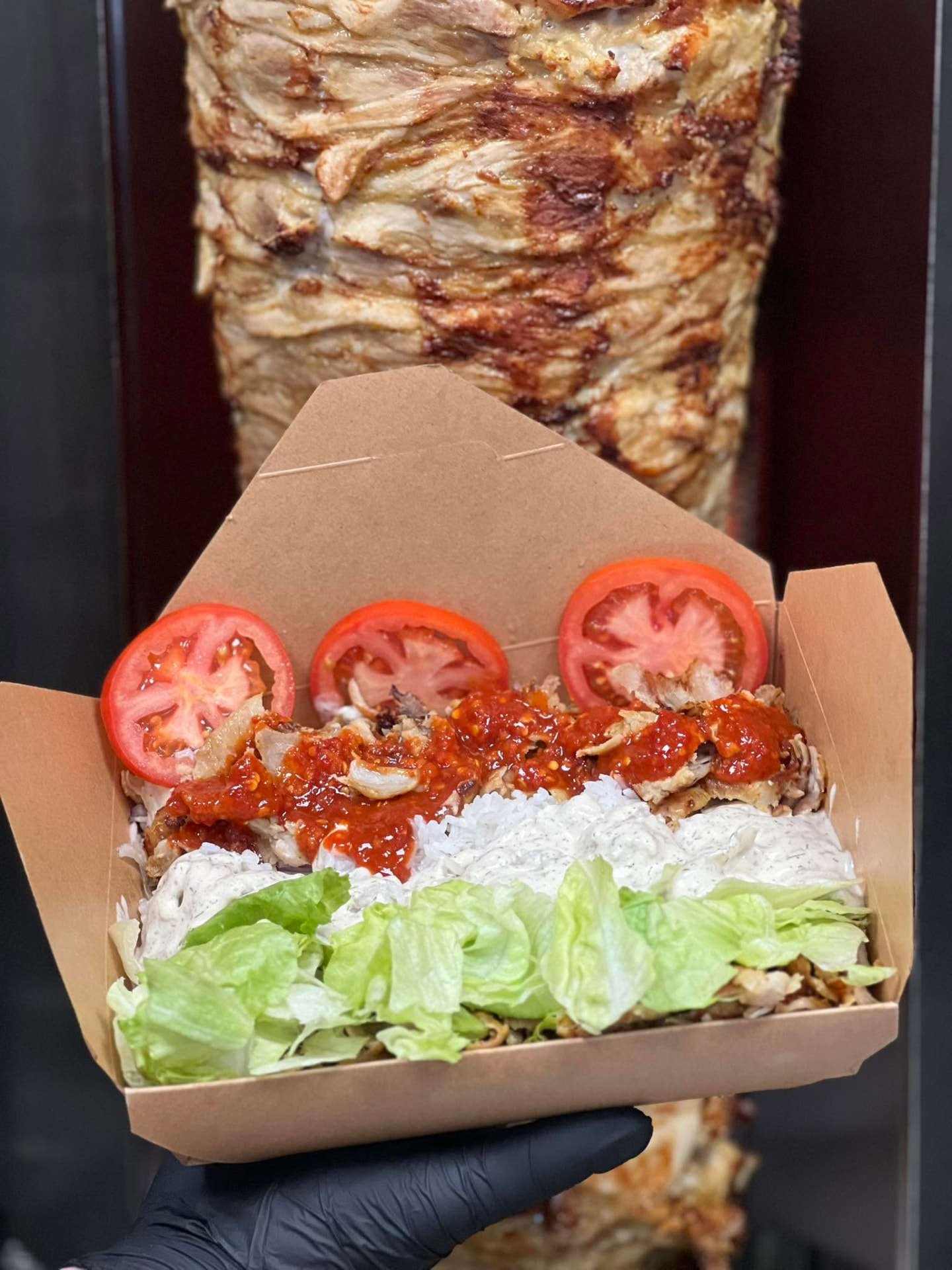 Kebab hús szeletelése